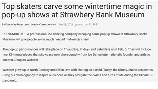 Pop-up free skating shows coming to Strawbery Banke rink